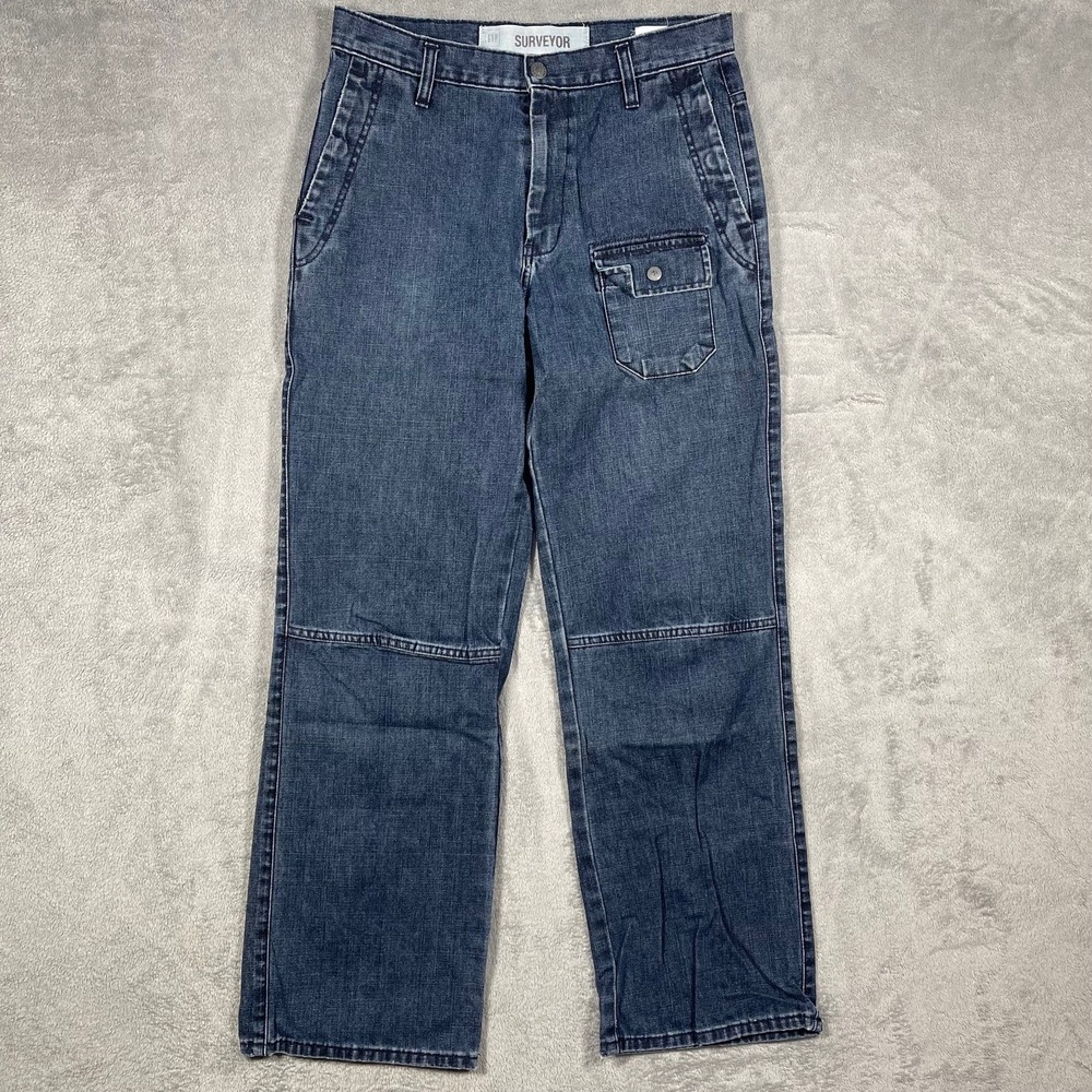 Gap‎ Surveyor Jeans Mens 30x32(30) Blue Vintage Y2K Bootcut Fit 112434-00-1